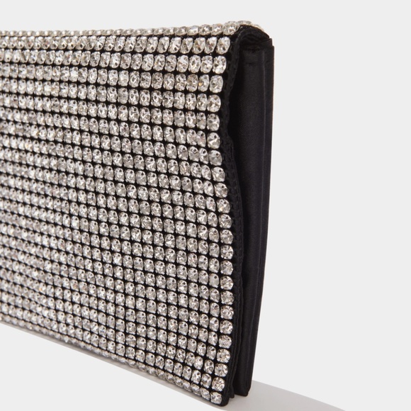 STELLA CRYSTAL BAG by Amber Sceats -NWT  Satin/Cubic Zirconia crystal cl… - Picture 4 of 7